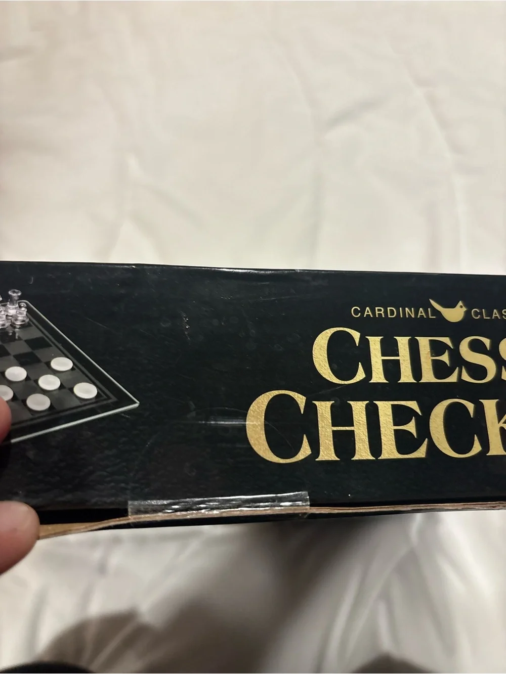 Glass Chess & Checkers, Cardinal Classics, Spin Master Games open box